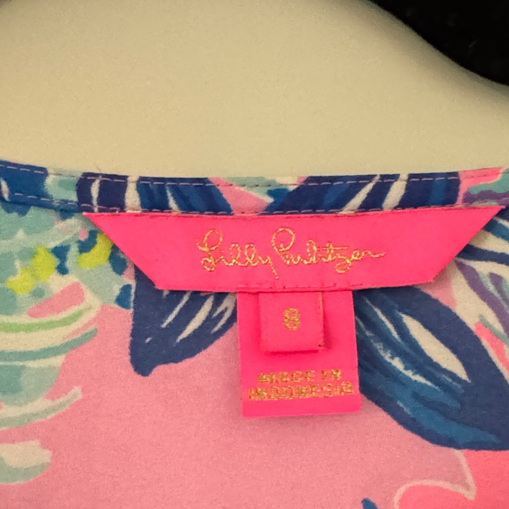 Lilly Pulitzer Pink and Blue Floral Dress - Picture 2 of 7